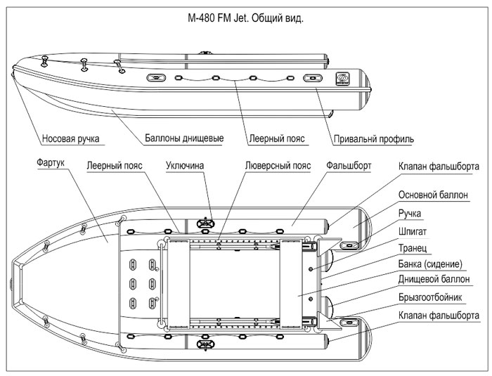 Лодка Фрегат M-480 FM L